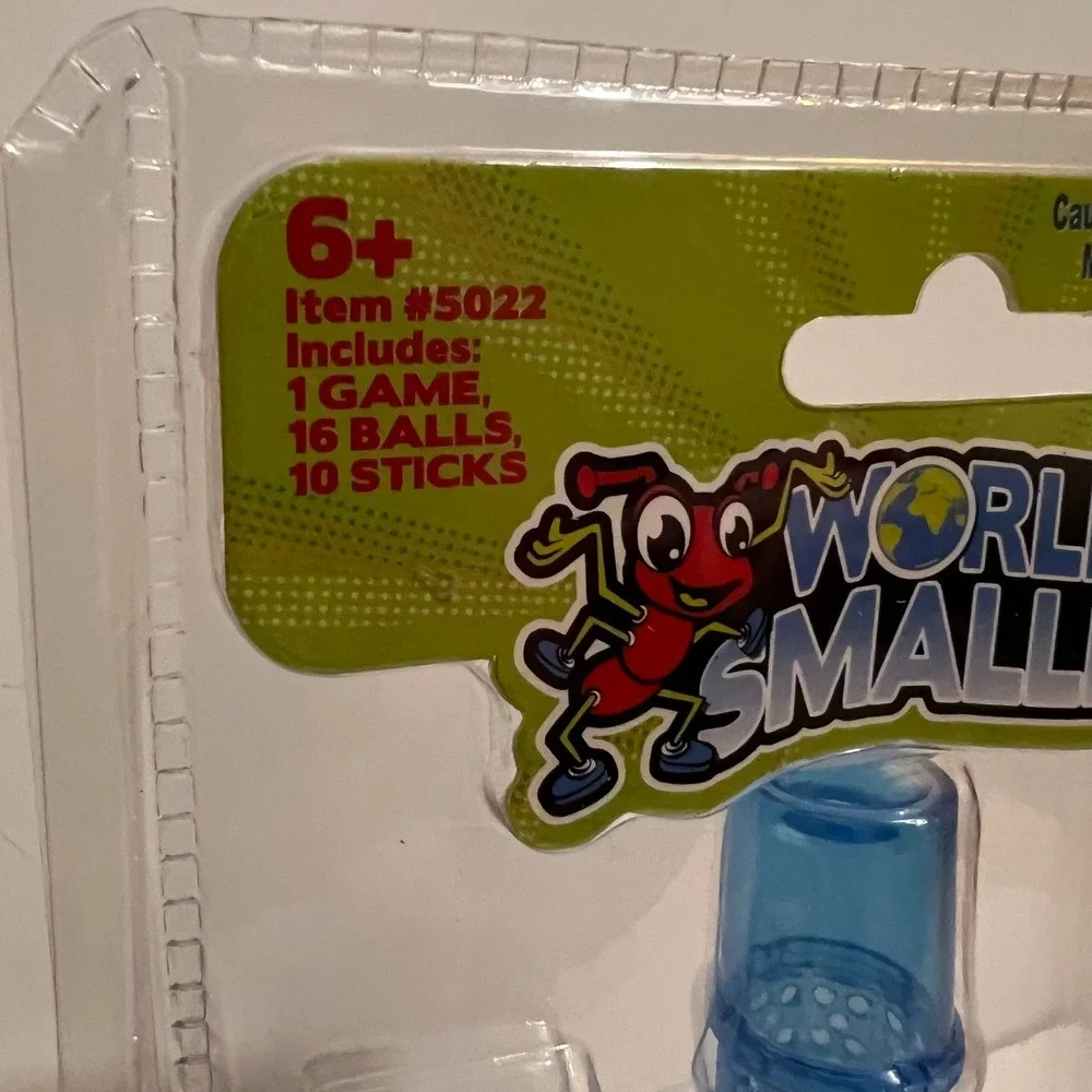 World's Smallest KerPlunk Game Item 5022 Mattel 16 Balls 10 Sticks novelty toy